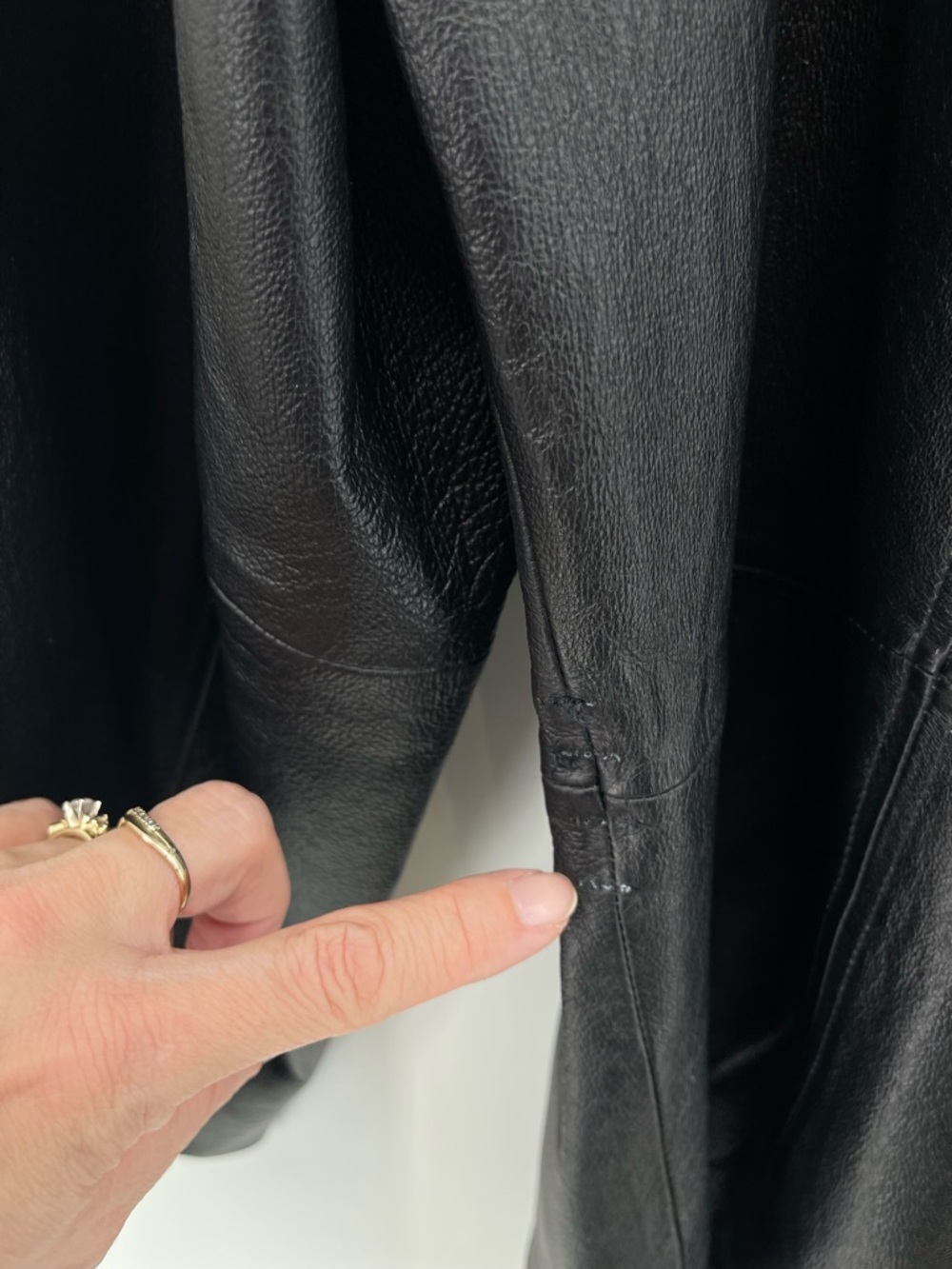Worthington Women's Black Leather Zip-Front Jacket XL Business Contemporary - Picture 7 of 9